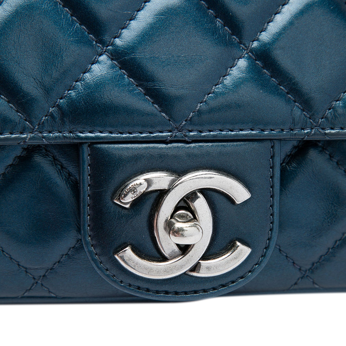 Chanel Medium Quilted Glazed Calfskin Coco Pleats Flap