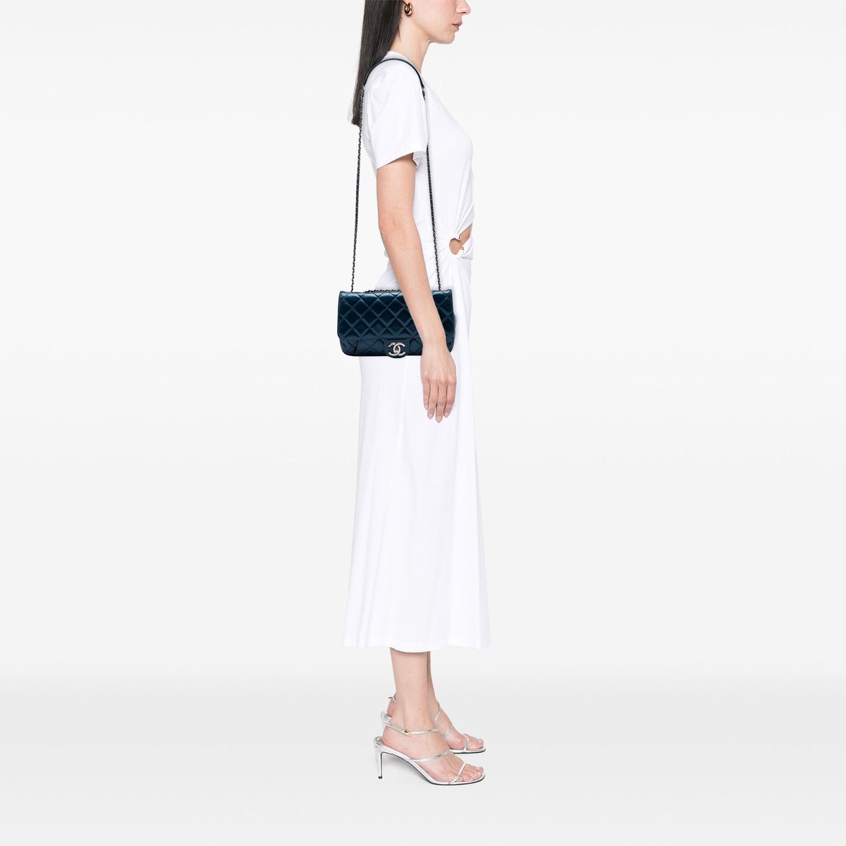 Chanel Medium Quilted Glazed Calfskin Coco Pleats Flap