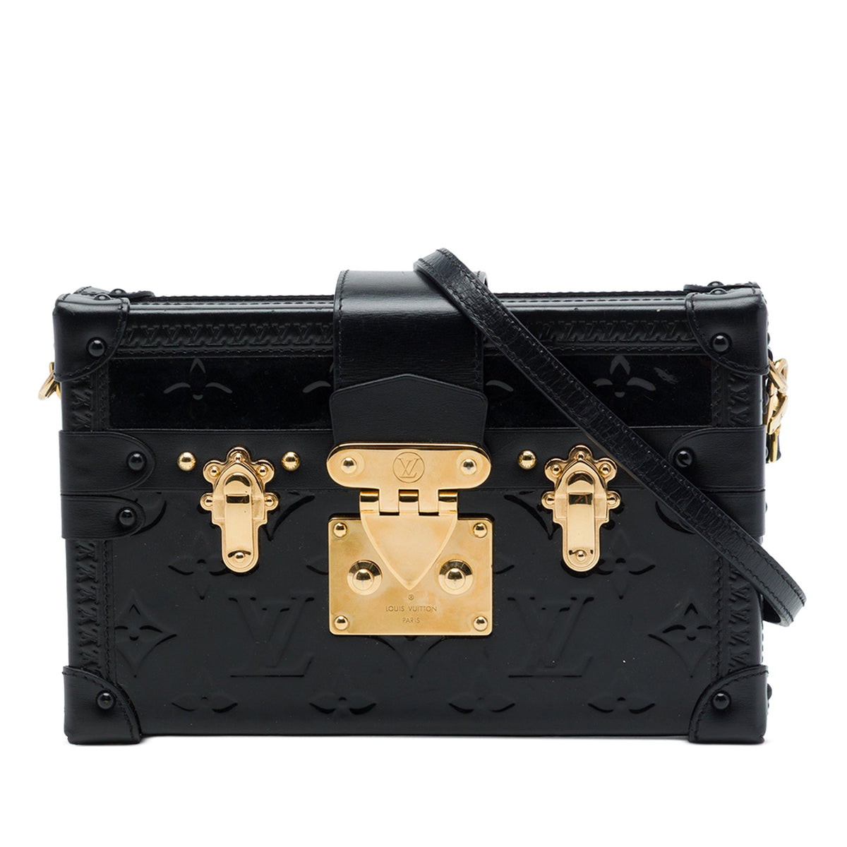 Louis Vuitton Monogram Vernis Petite Malle — Black