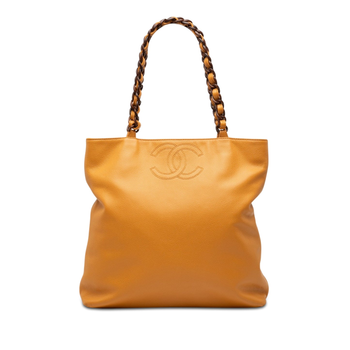 Chanel CC Caviar Tortoise Chain Tote