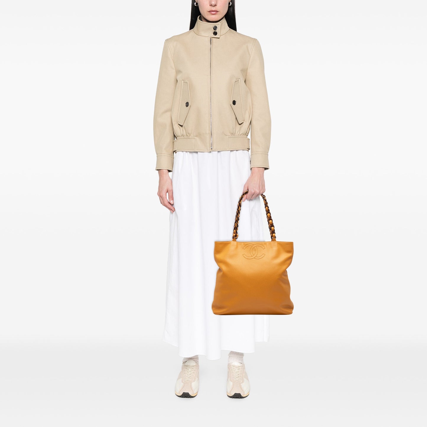 Chanel CC Caviar Tortoise Chain Tote