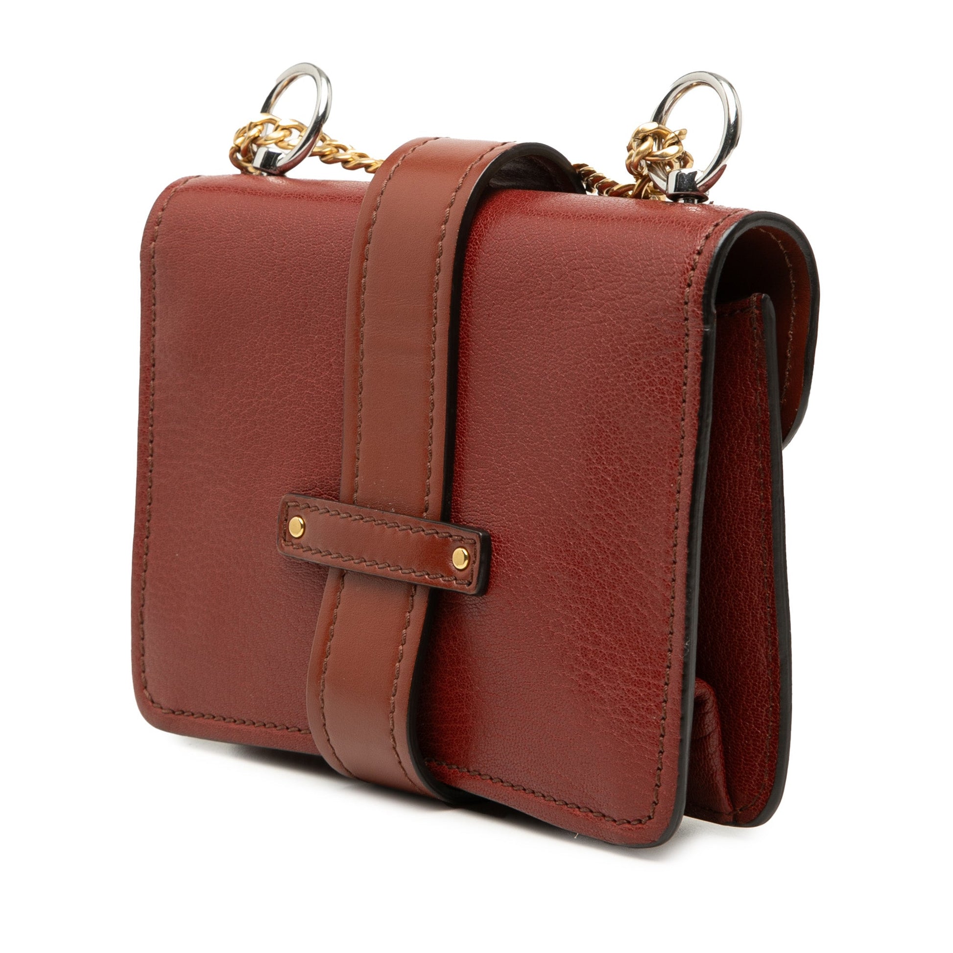Chloé Mini Leather Aby Lock Chain Flap