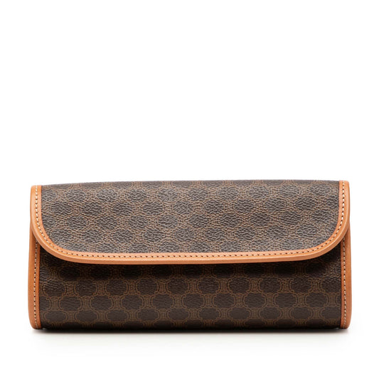 Celine Macadam Coated Canvas Clutch