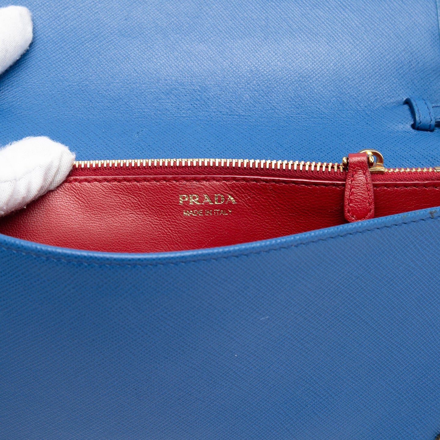 Prada Saffiano Lux Chain Crossbody