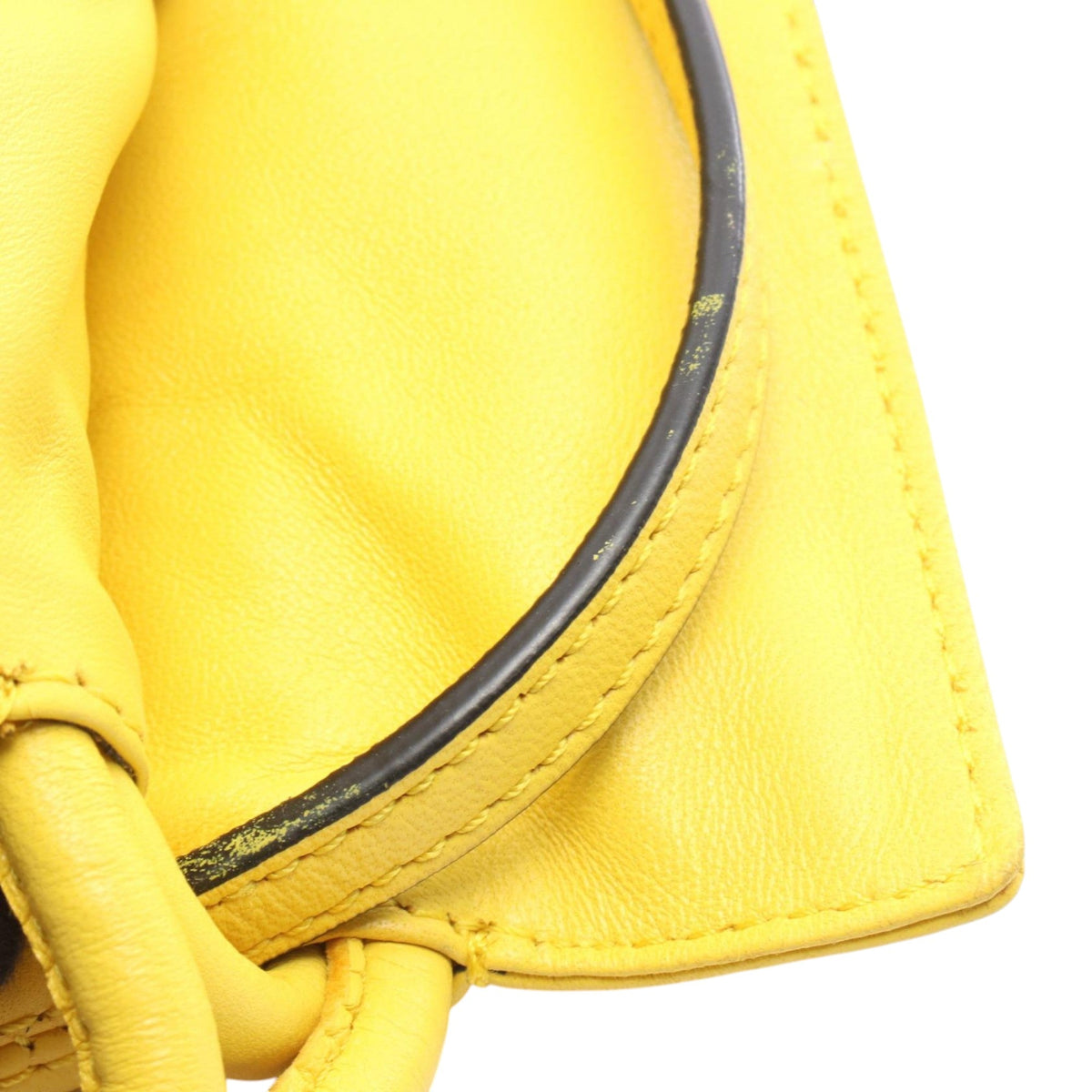 LOEWE Mini Nappa Flamenco Knot Crossbody — Yellow