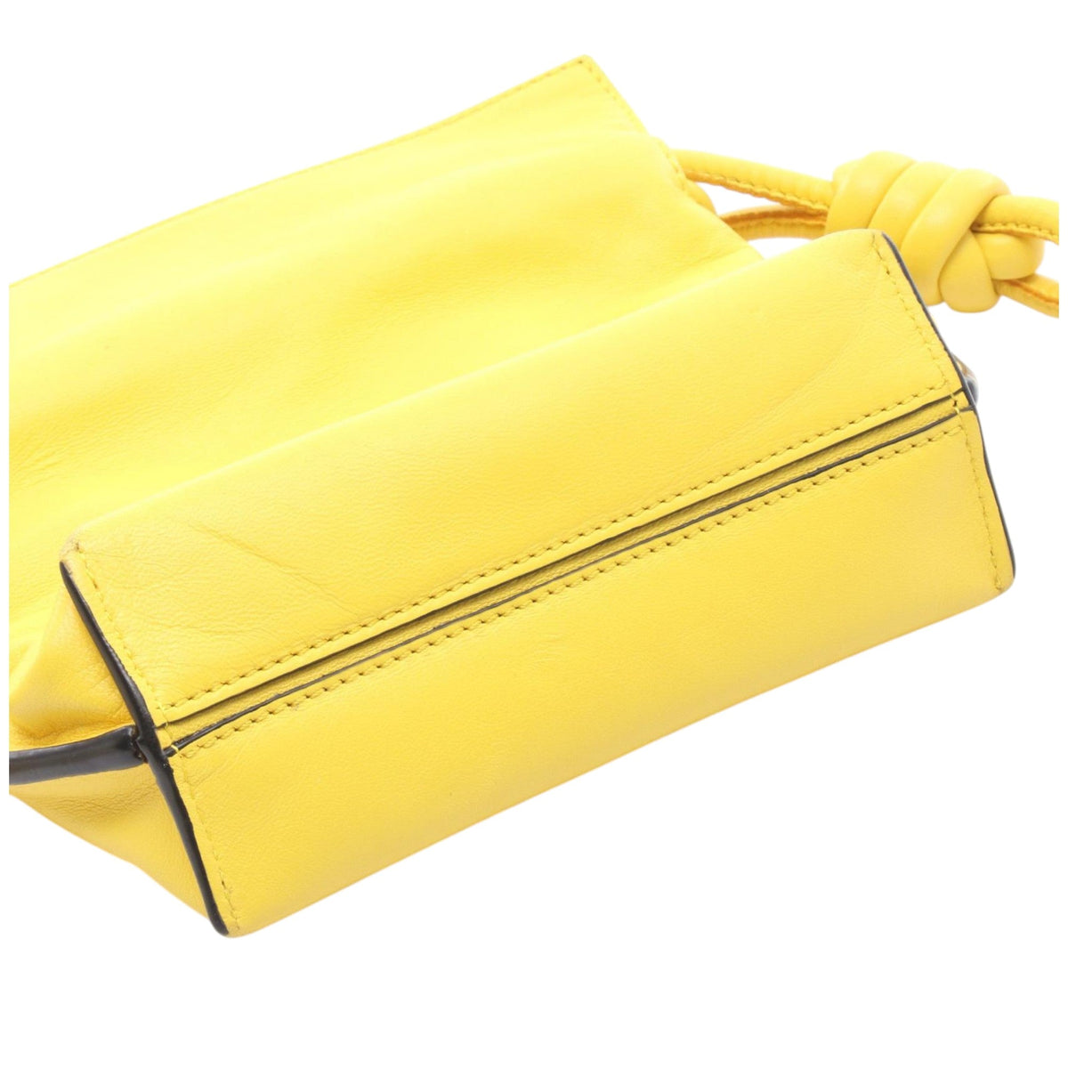 LOEWE Mini Nappa Flamenco Knot Crossbody — Yellow