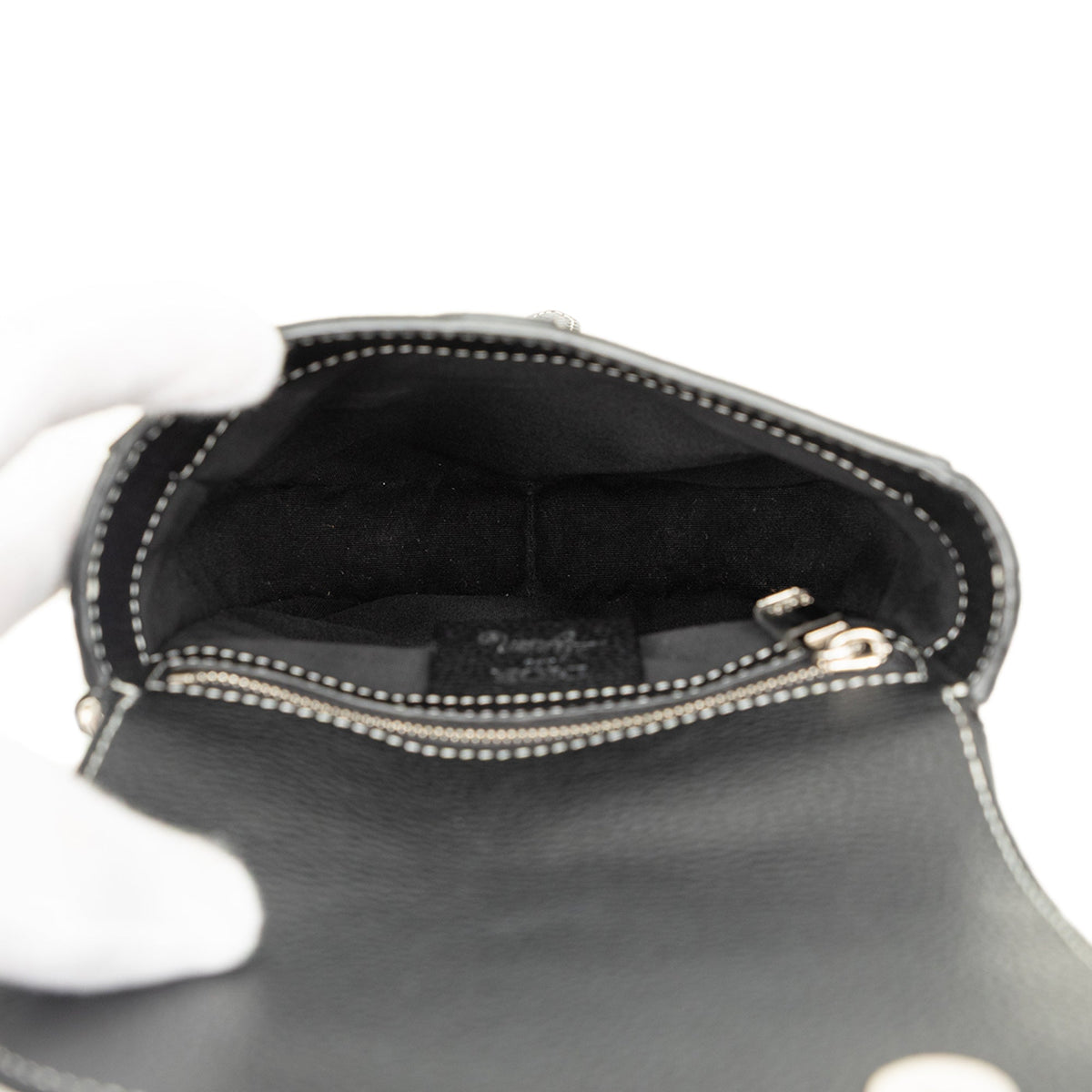Dior Stussy Bee Applique Calfskin Saddle Crossbody