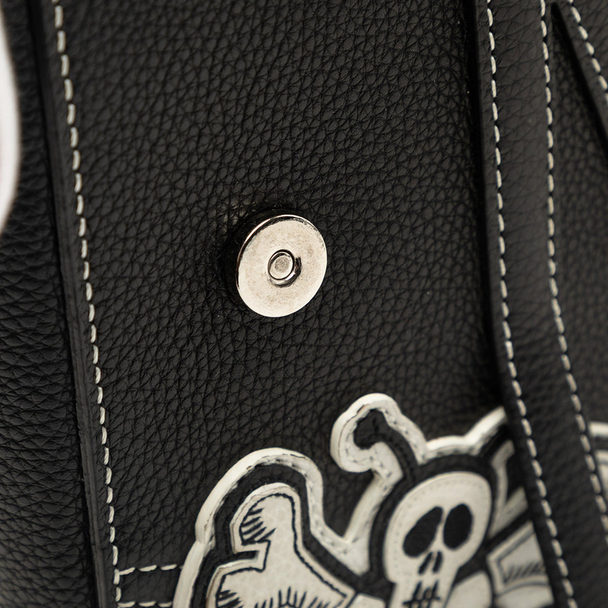 Dior Stussy Bee Applique Calfskin Saddle Crossbody