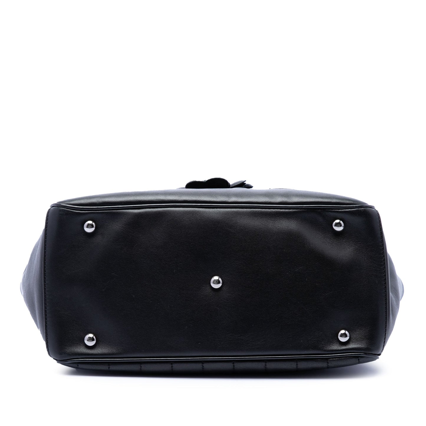 Chanel CC Choco Bar Lambskin Camellia No 5 Tote