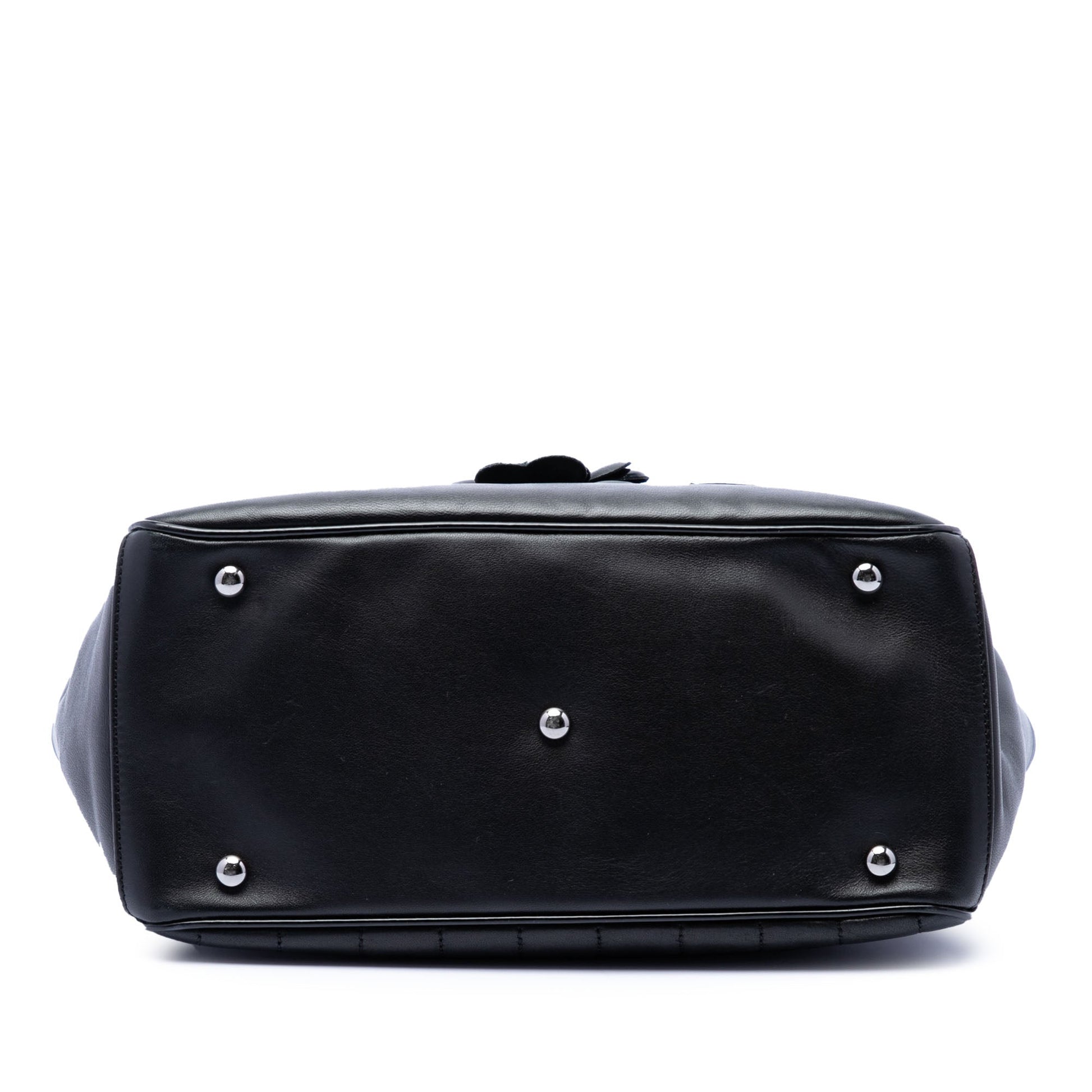 Chanel CC Choco Bar Lambskin Camellia No 5 Tote
