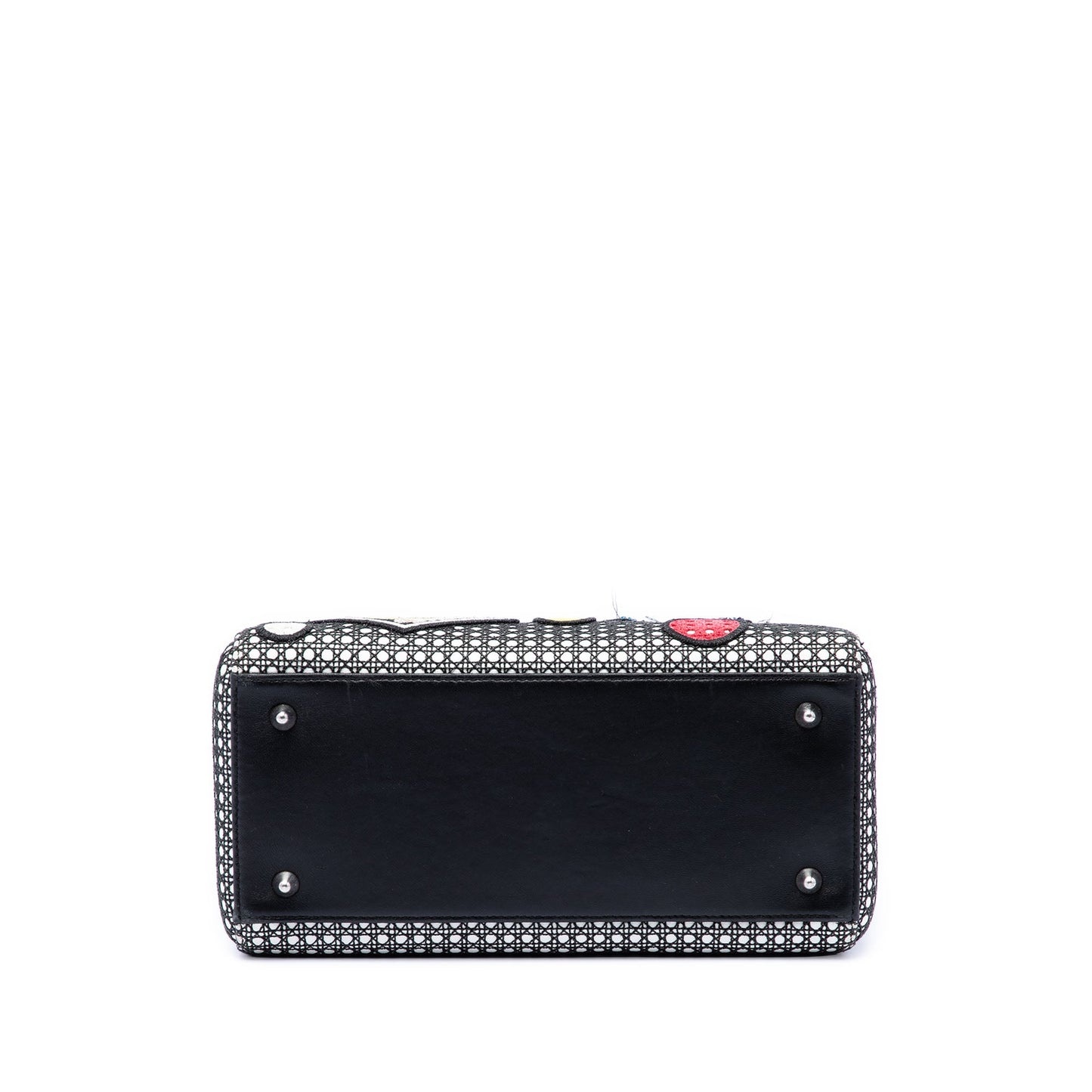 Dior Medium Calfskin Mesh Microcannage Patches Lady Dior