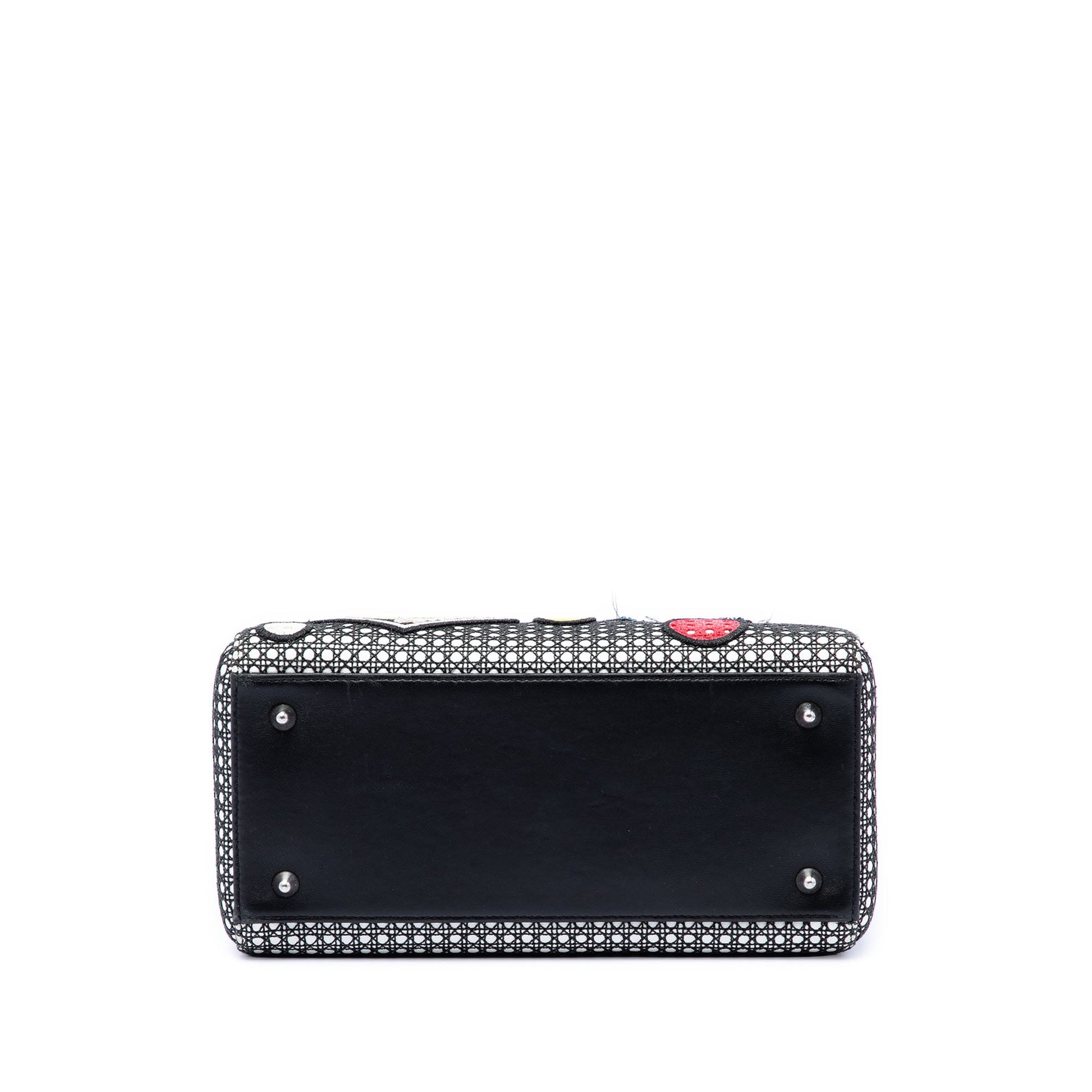 Dior Medium Calfskin Mesh Microcannage Patches Lady Dior