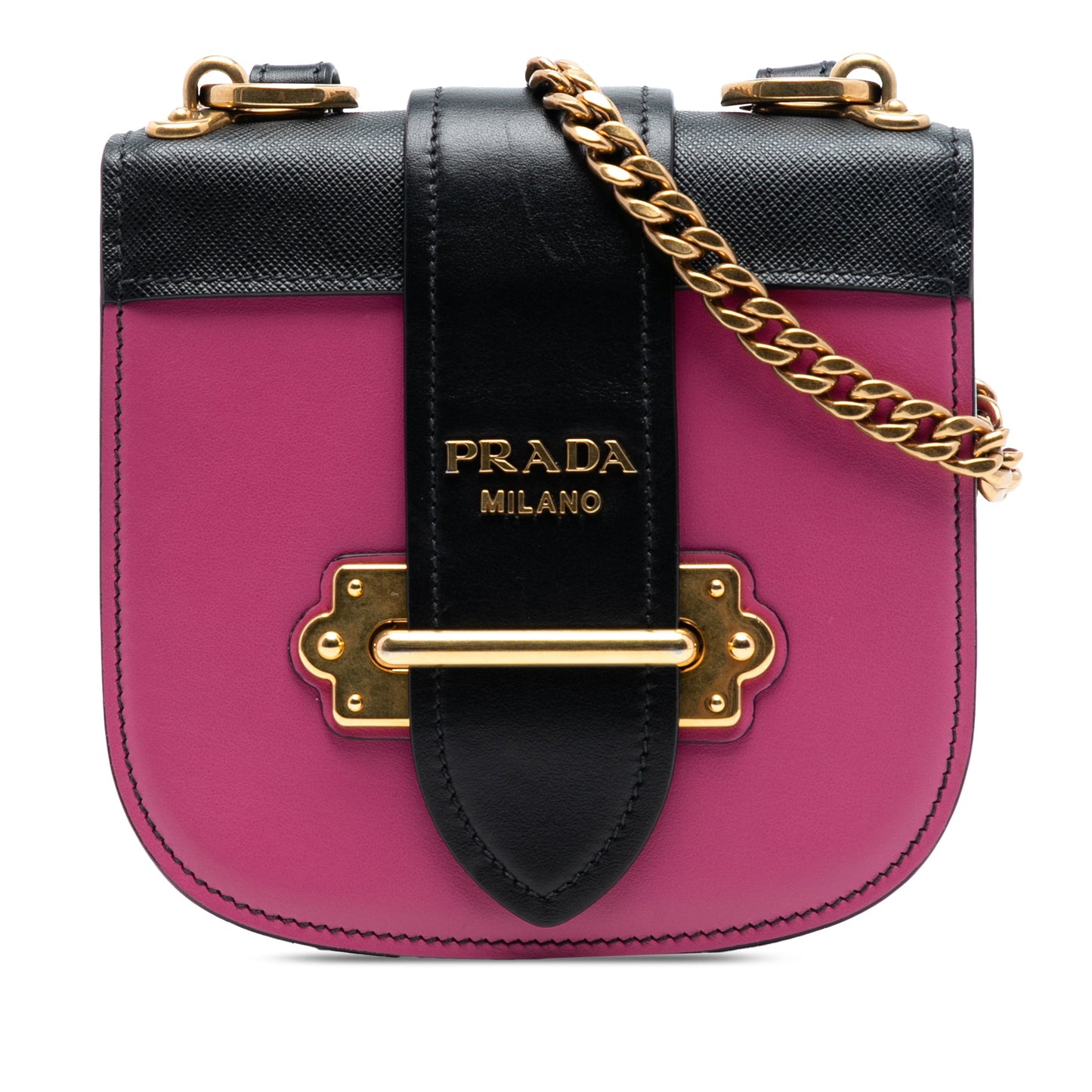 Prada Saffiano Trimmed City Calf Pionniere Crossbody
