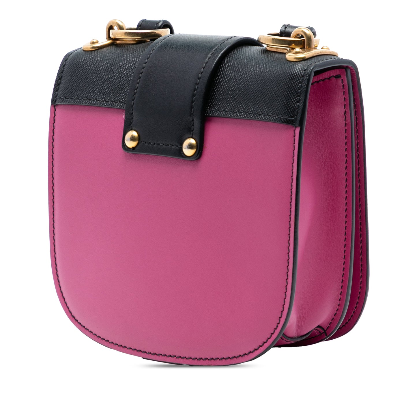 Prada Saffiano Trimmed City Calf Pionniere Crossbody