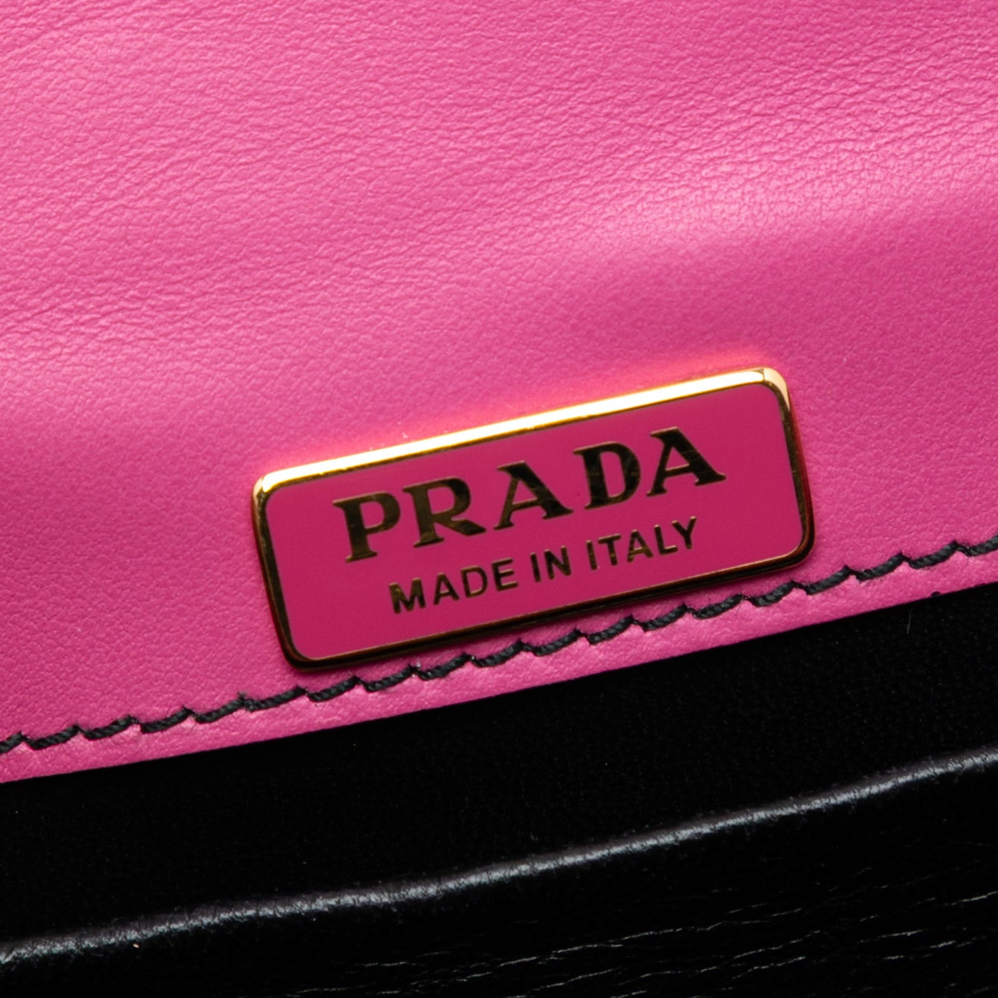 Prada Saffiano Trimmed City Calf Pionniere Crossbody