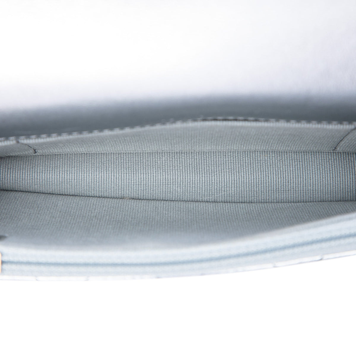 Chanel Quilted Gradient Metallic Lambskin Coco Punk Clutch With Chain — Silver