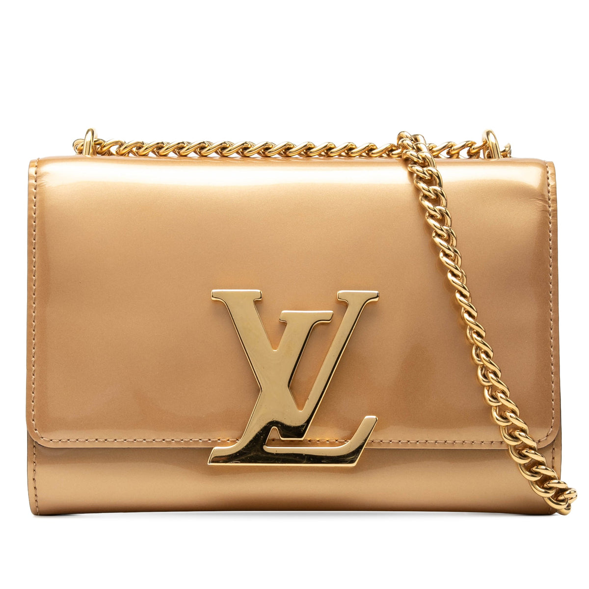 Louis Vuitton Vernis Louise Sliding Chain MM — Gold