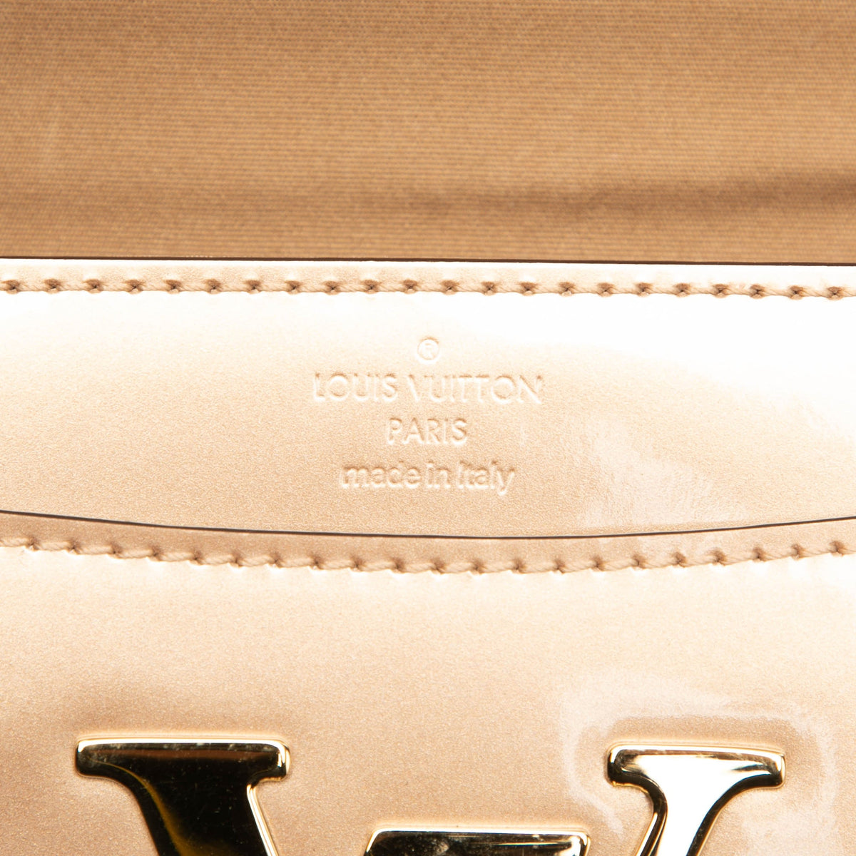 Louis Vuitton Vernis Louise Sliding Chain MM — Gold