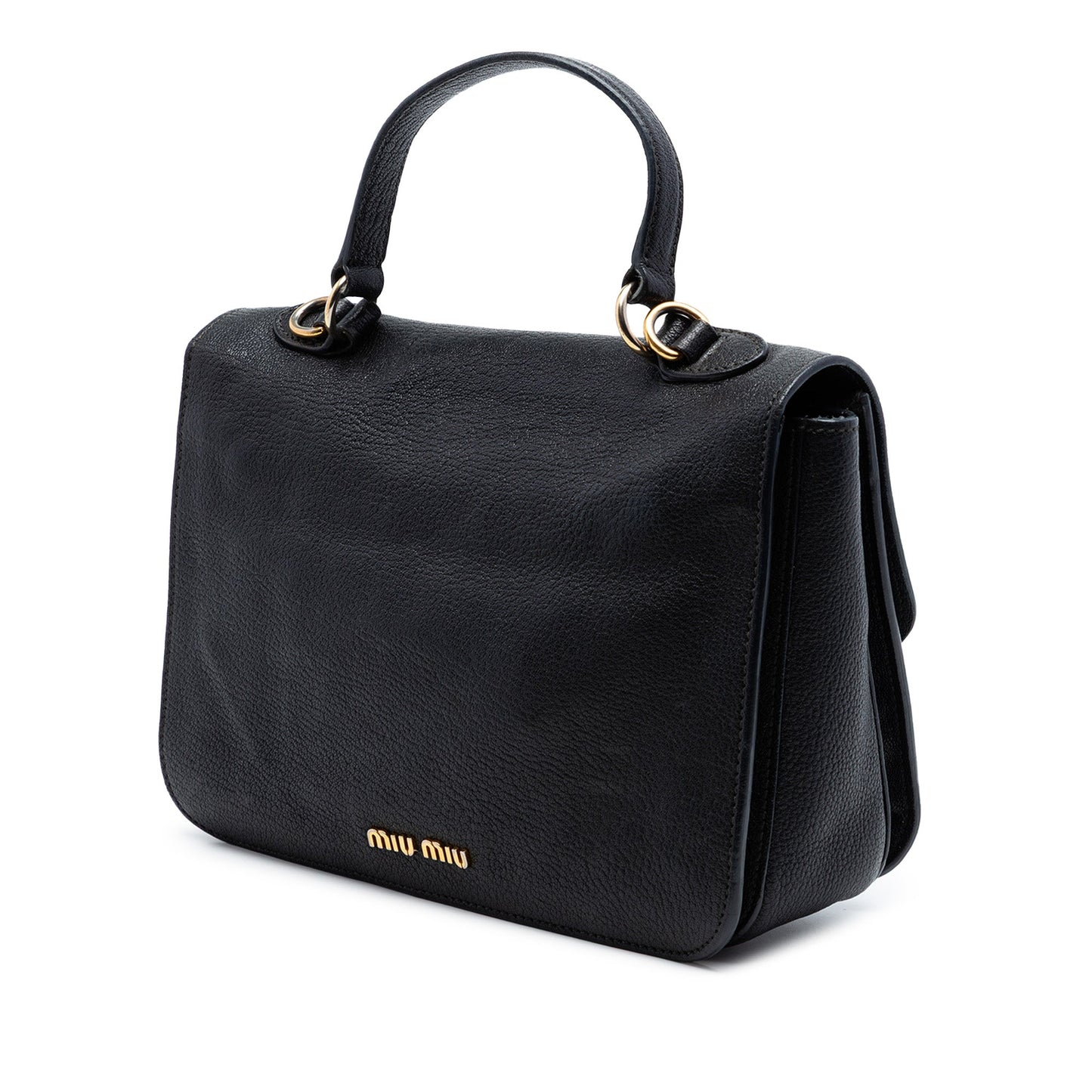 Miu Miu Goatskin Madras Flap Satchel