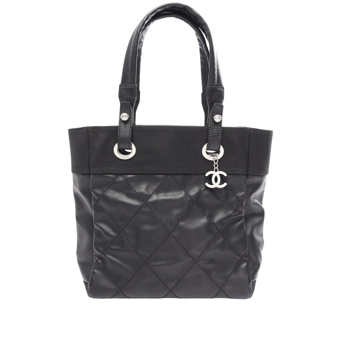 Chanel Small Quilted Coated Canvas Paris Biarritz Tote