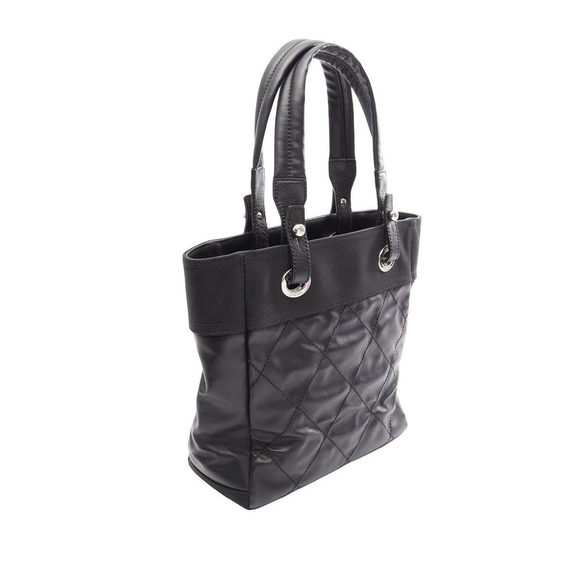 Chanel Small Quilted Coated Canvas Paris Biarritz Tote