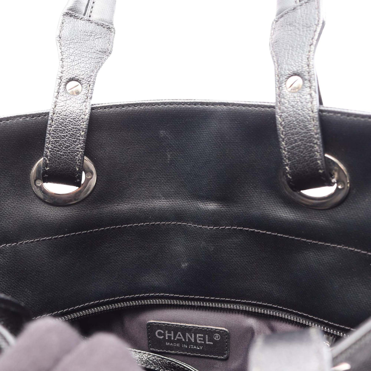 Chanel Small Quilted Coated Canvas Paris Biarritz Tote