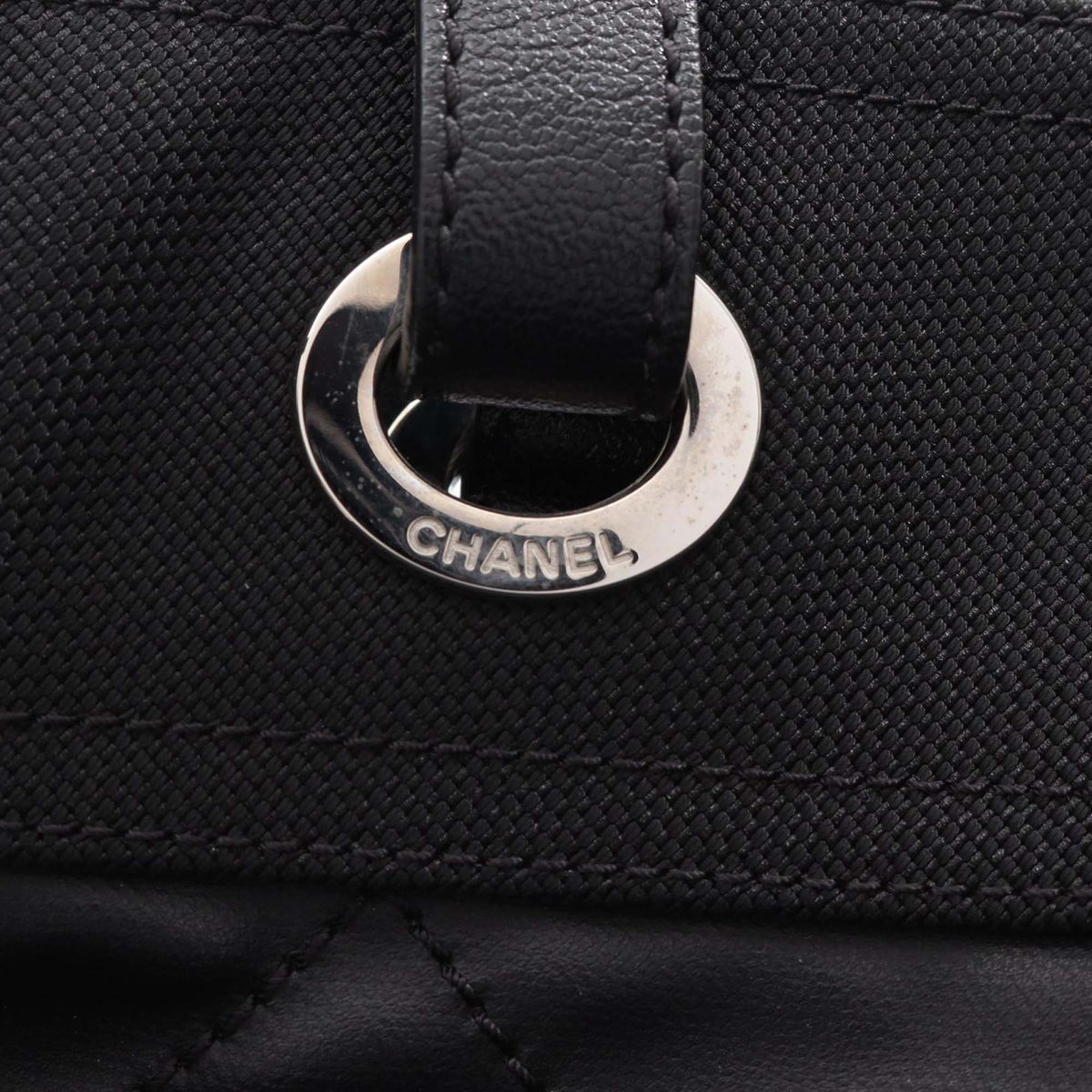 Chanel Small Quilted Coated Canvas Paris Biarritz Tote