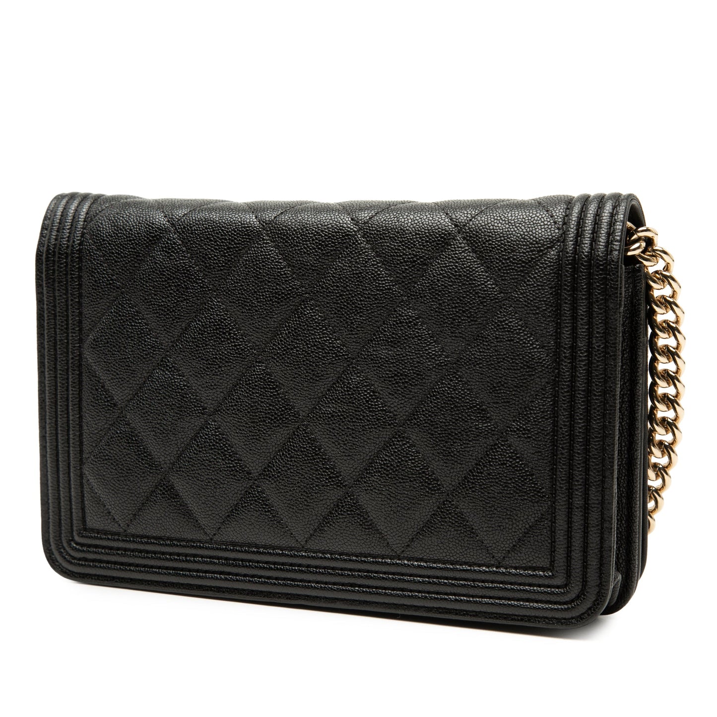 Chanel Quilted Caviar Boy Wallet on Chain