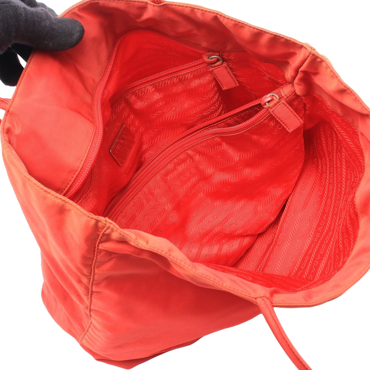 Prada Tessuto Tote — Red