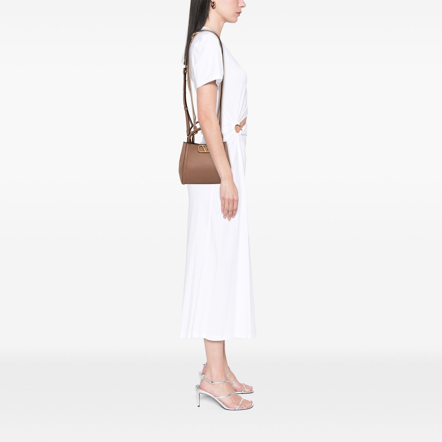 Valentino Small Grainy Calfskin Alltime Satchel