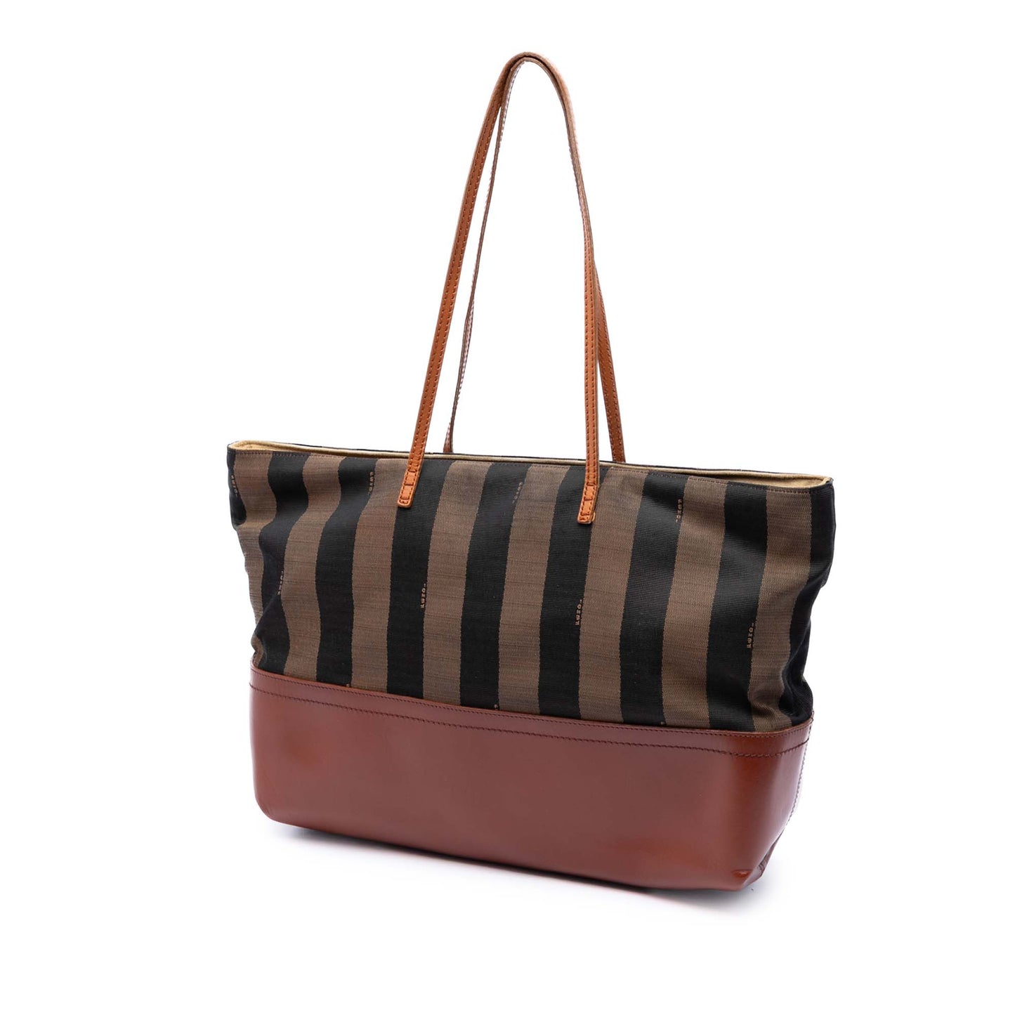 Fendi Medium Pequin Canvas Roll Tote