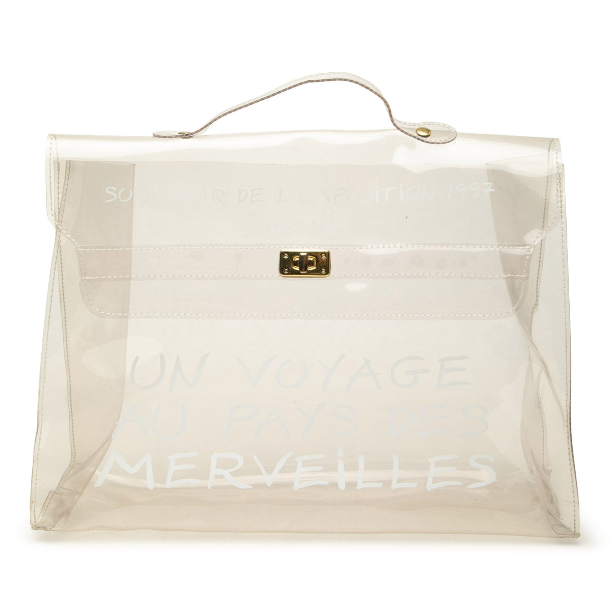 Hermès Vinyl Souvenir De L Exposition Kelly Handbag