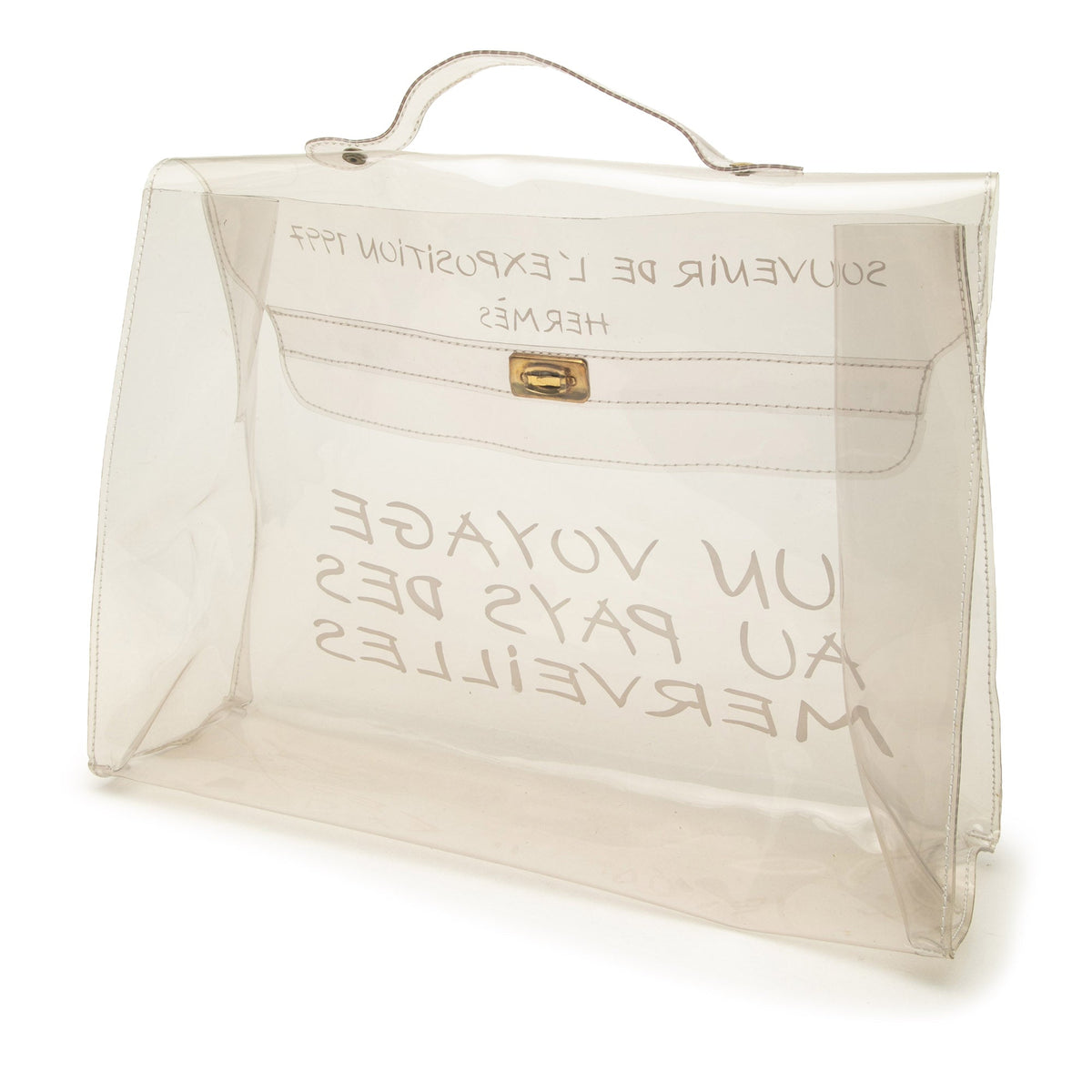Hermès Vinyl Souvenir De L Exposition Kelly Handbag