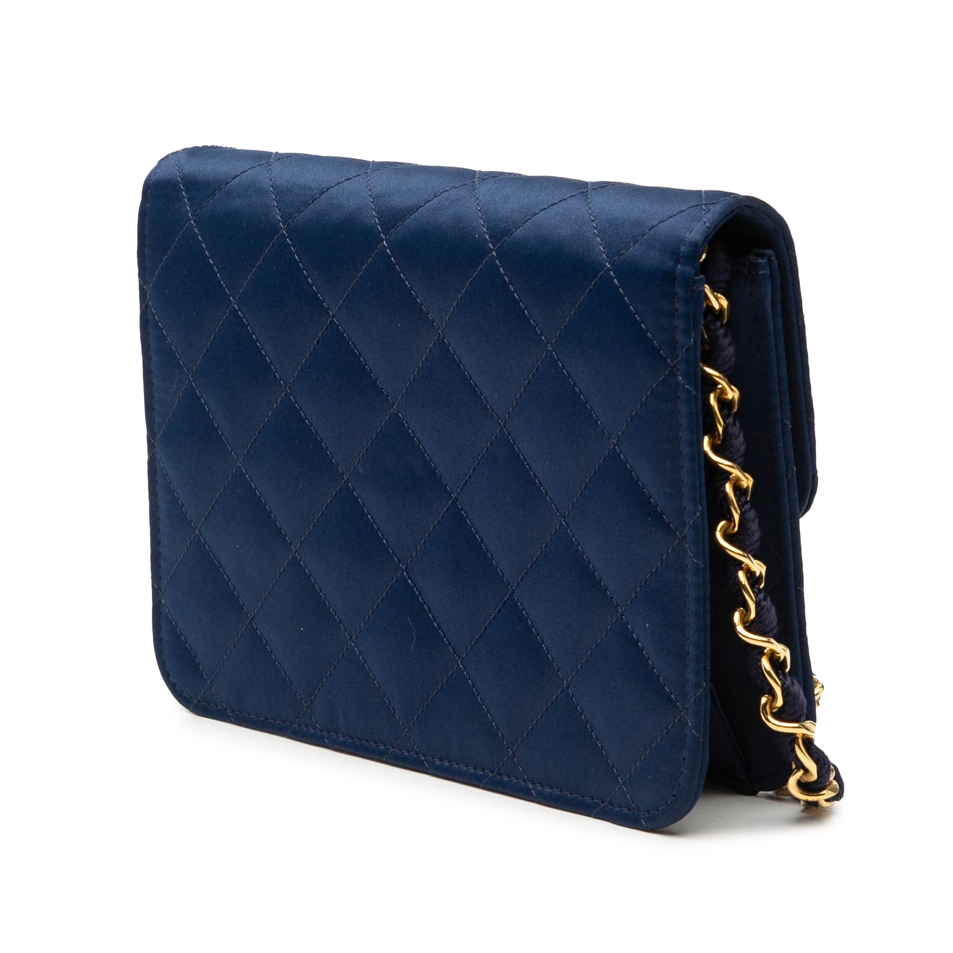 Chanel Mini Square Quilted Satin Single Flap
