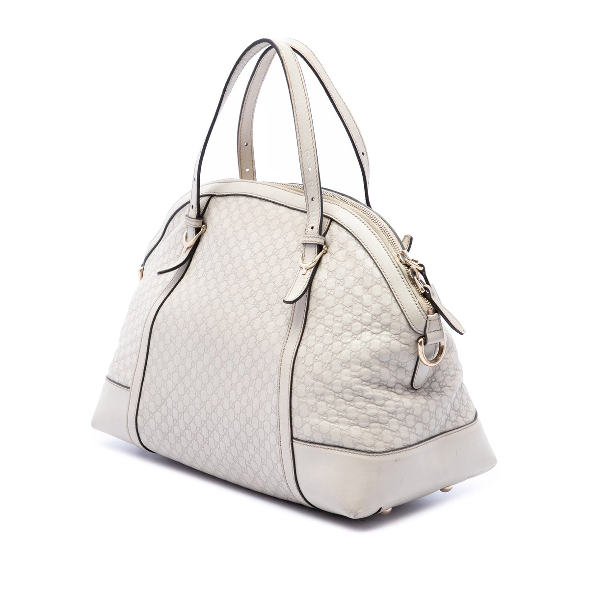 Gucci Large Microguccissima Nice Dome Satchel — White