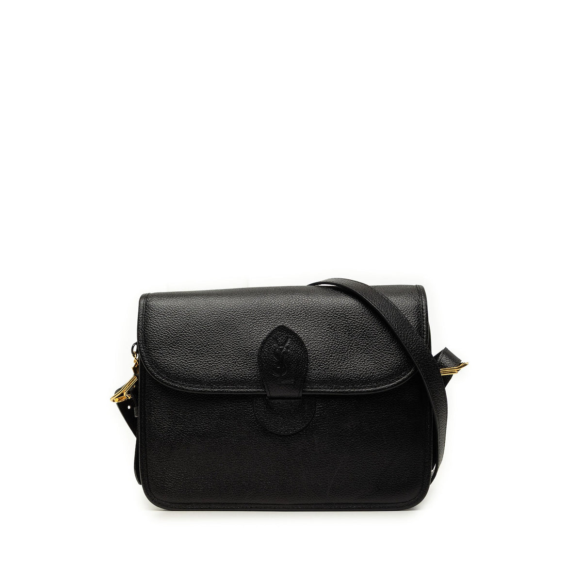 Saint Laurent Leather Crossbody — Black