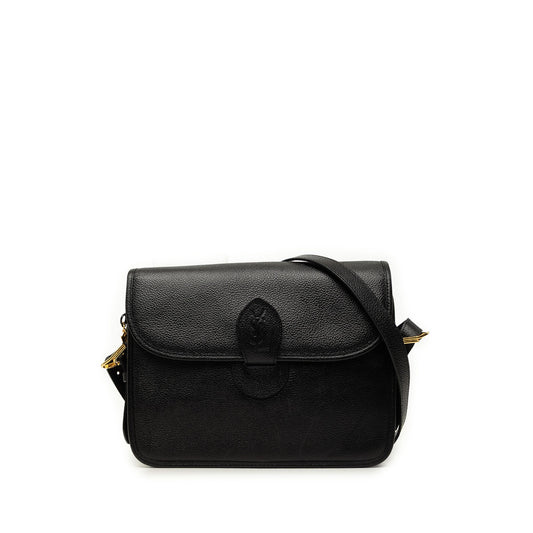 Saint Laurent Leather Crossbody — Black
