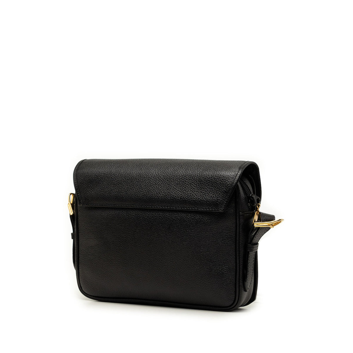 Saint Laurent Leather Crossbody — Black