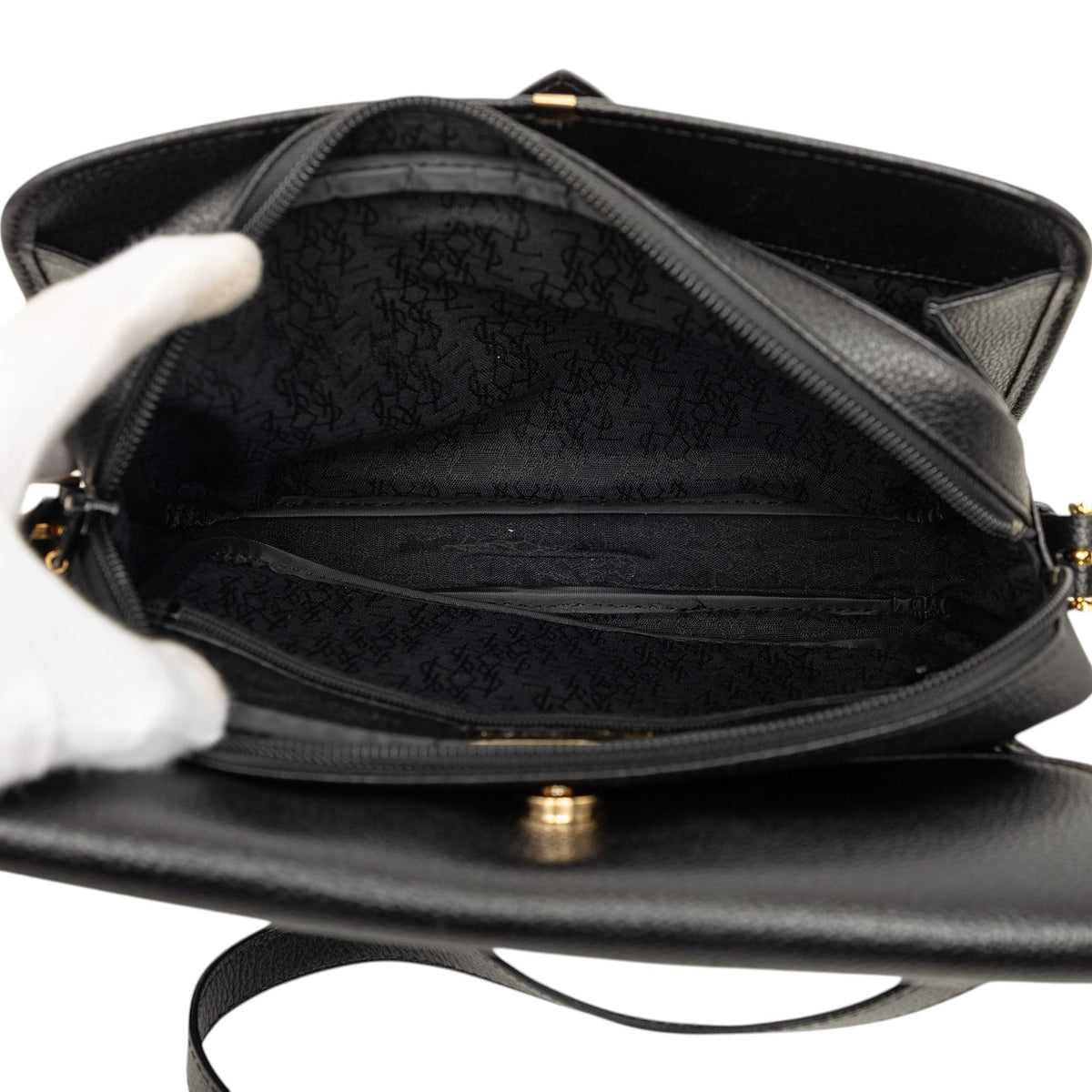 Saint Laurent Leather Crossbody — Black