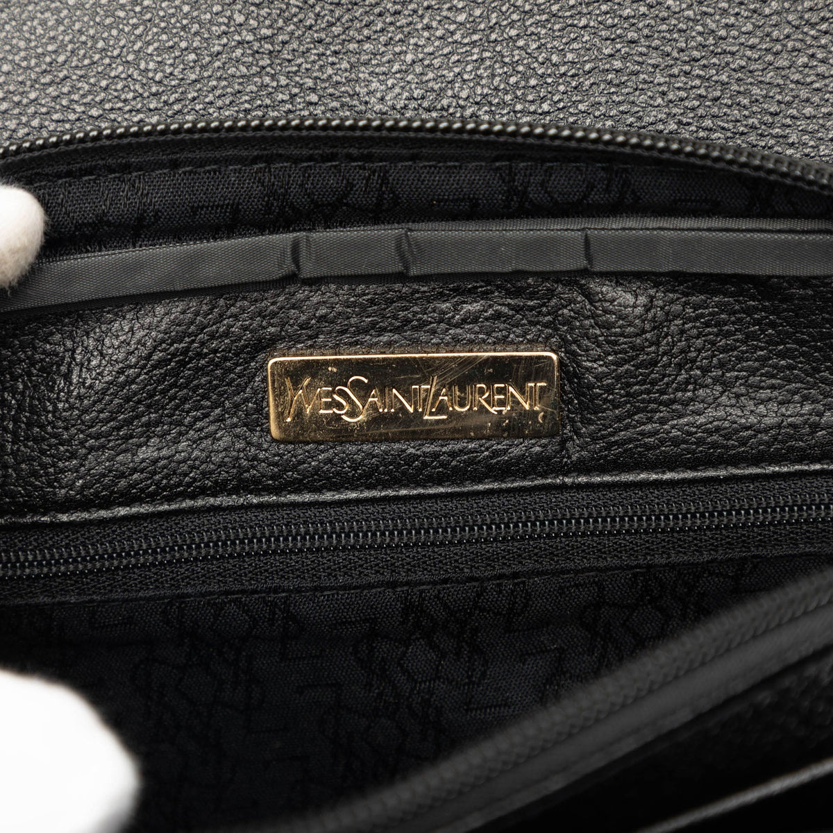 Saint Laurent Leather Crossbody — Black