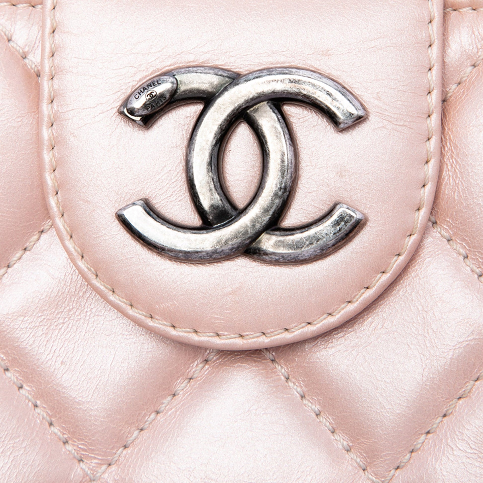 Chanel Quilted Glazed Calfskin Coco Pleats Clutch