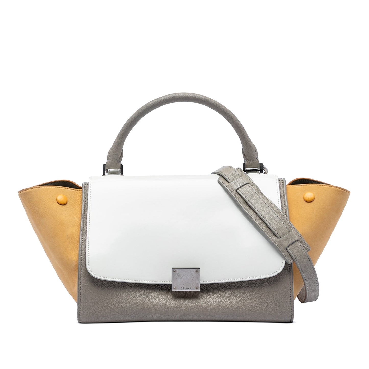 Celine Small Tricolor Leather Trapeze Satchel