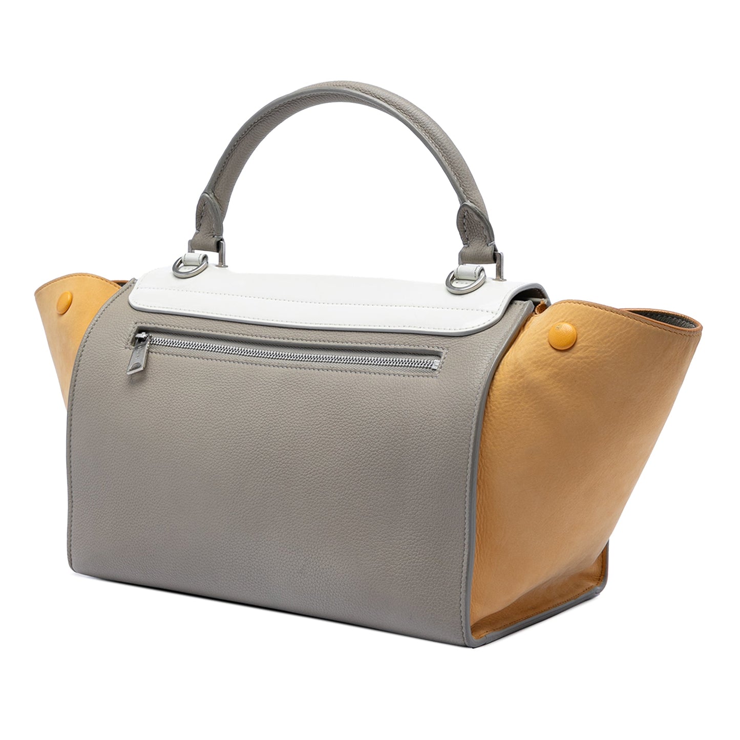 Celine Small Tricolor Leather Trapeze Satchel