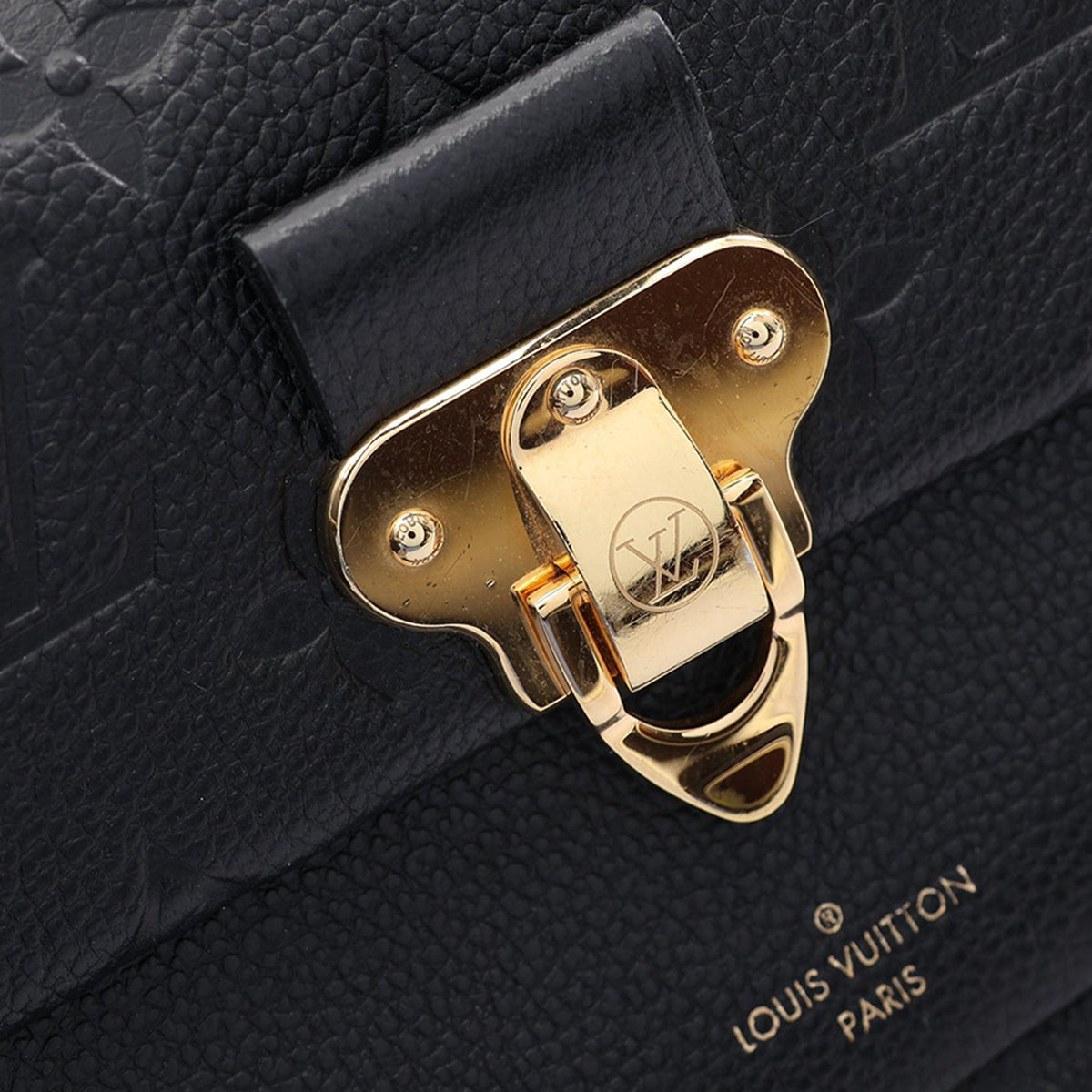 Louis Vuitton Monogram Empreinte Vavin Wallet on Chain — Black