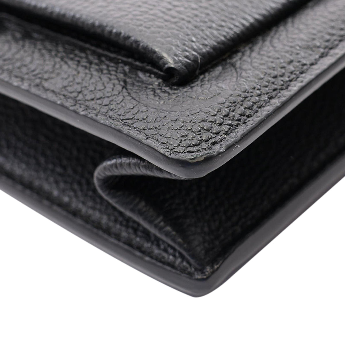 Louis Vuitton Monogram Empreinte Vavin Wallet on Chain — Black