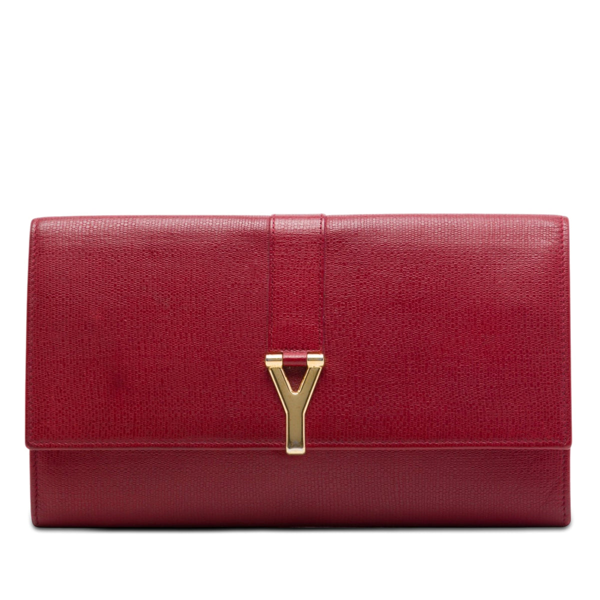 Saint Laurent Textured Leather Chyc Ligne Clutch
