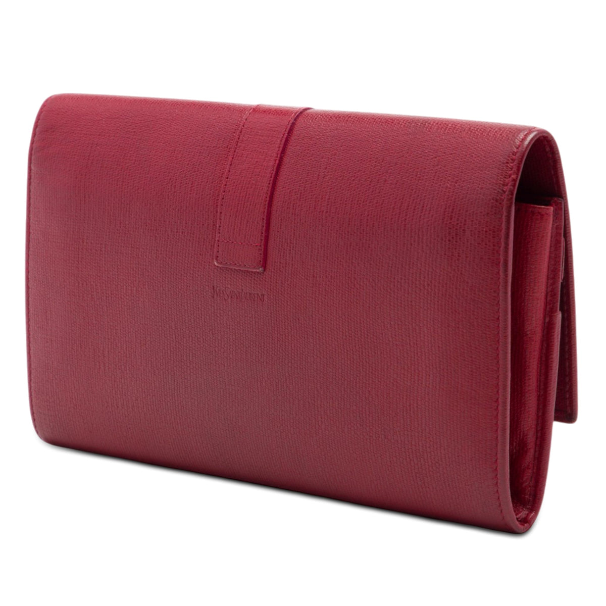 Saint Laurent Textured Leather Chyc Ligne Clutch