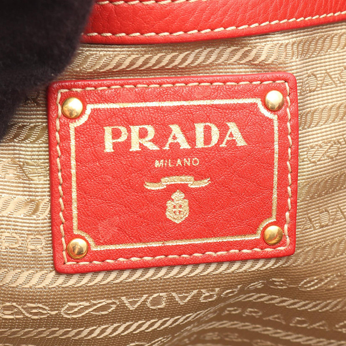 Prada Vitello Daino Side Zip Tote