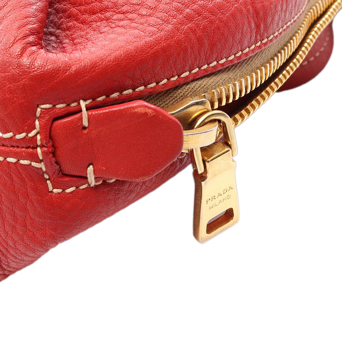 Prada Vitello Daino Side Zip Tote
