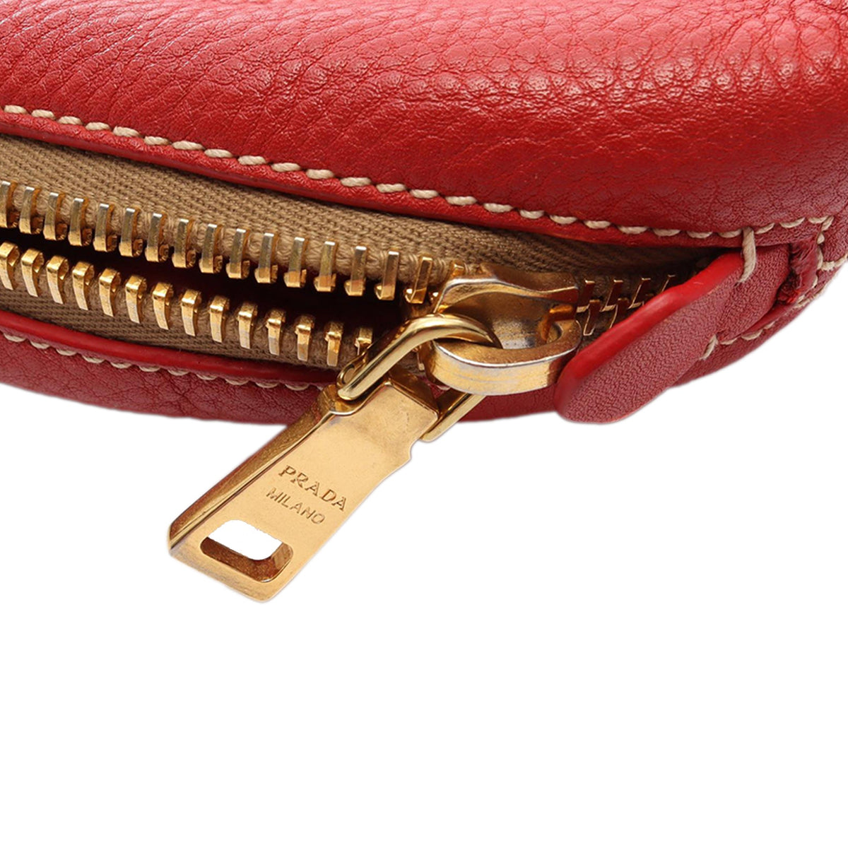 Prada Vitello Daino Side Zip Tote